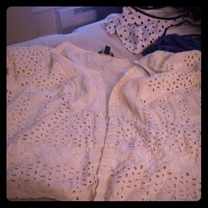 American Eagle Outfitters white embroidered blouse